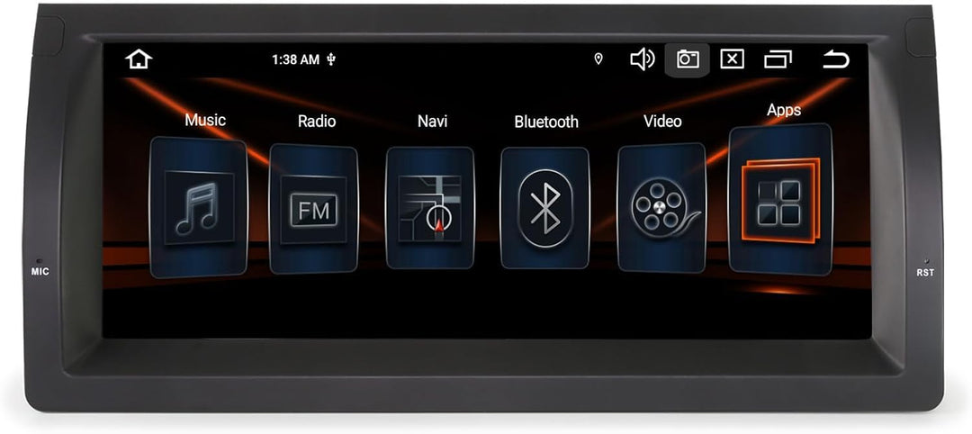 Erisin 8-Kern Android 14 Autoradio GPS Navigation für BMW X5 E53 10.25 Zoll HD Touchscreen Bluetooth
