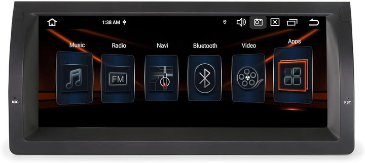 Erisin 8-Kern Android 14 Autoradio GPS Navigation für BMW X5 E53 10.25 Zoll HD Touchscreen Bluetooth