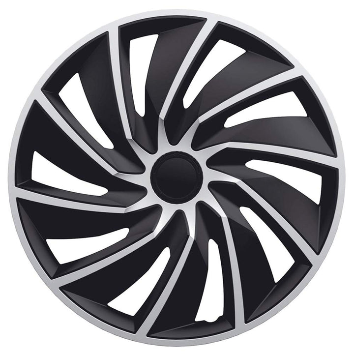 AUTO-STYLE Satz Radzierblenden Turbo 15-Zoll Silber/Schwarz 15-inch, 15-inch
