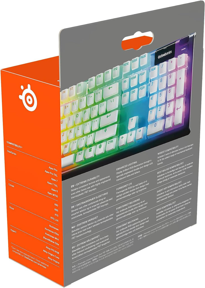 SteelSeries PrismCaps – Double-Shot-Tastenset mit „Pudding“-Optik – Kompatibilität mit allen gängige