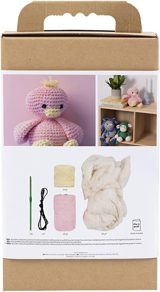Creativ Company Amigurumi DIY Häkelset (Entenküken - Hellgelb) Entenküken - Hellgelb - Höhe: 21cm, E