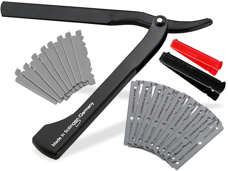 Solinger Rasiermesser Rasier-Set für Männer mit Wechselklingen Made in Germany Bartpflege Messer mit