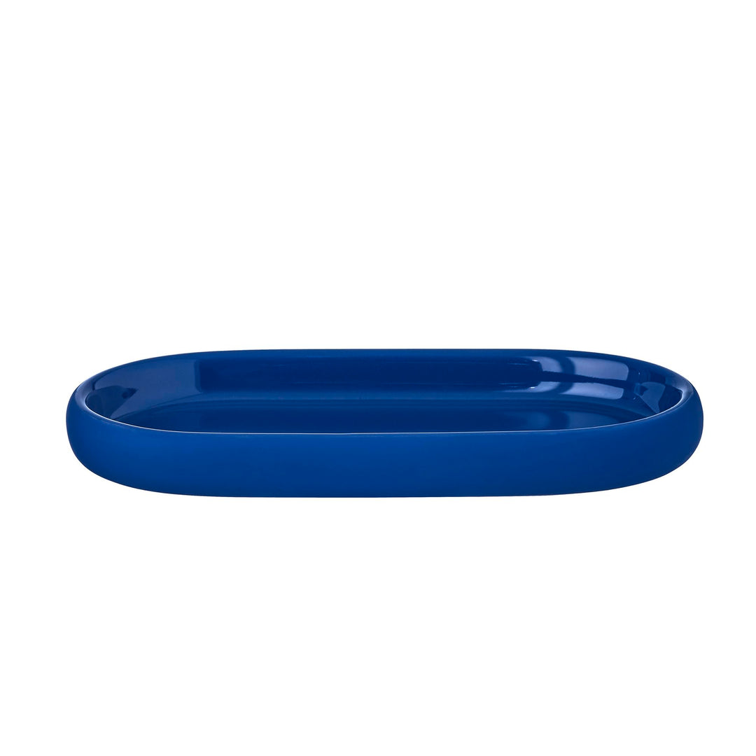 blomus Tablett SONO | Mazarine Blue | 19L x 10B x 2H cm | Ablageschale aus Keramik | Badaccessoire |