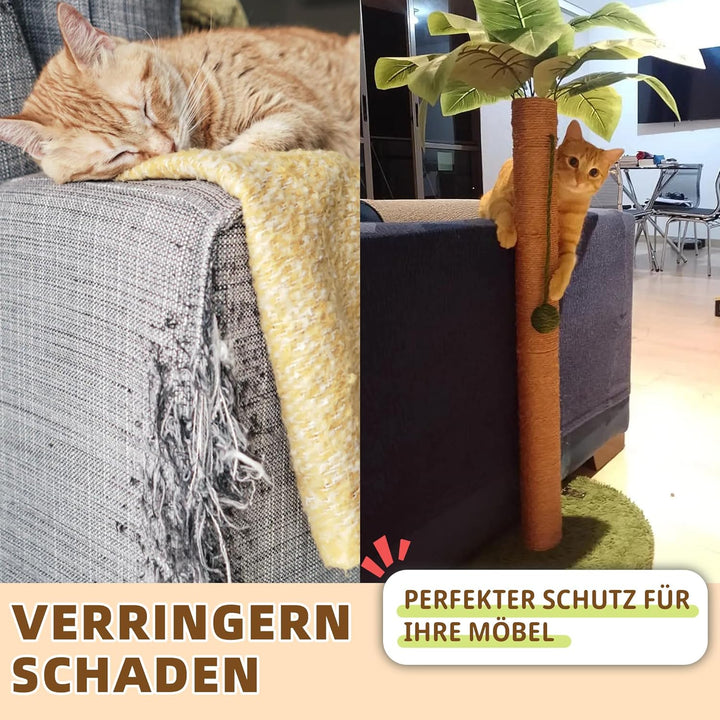 Kratzsäulen 84 cm niedlicher Katzenkratzer Kätzchen Kratzbaum mit Sisalseil für Wohnungskatzen Palme