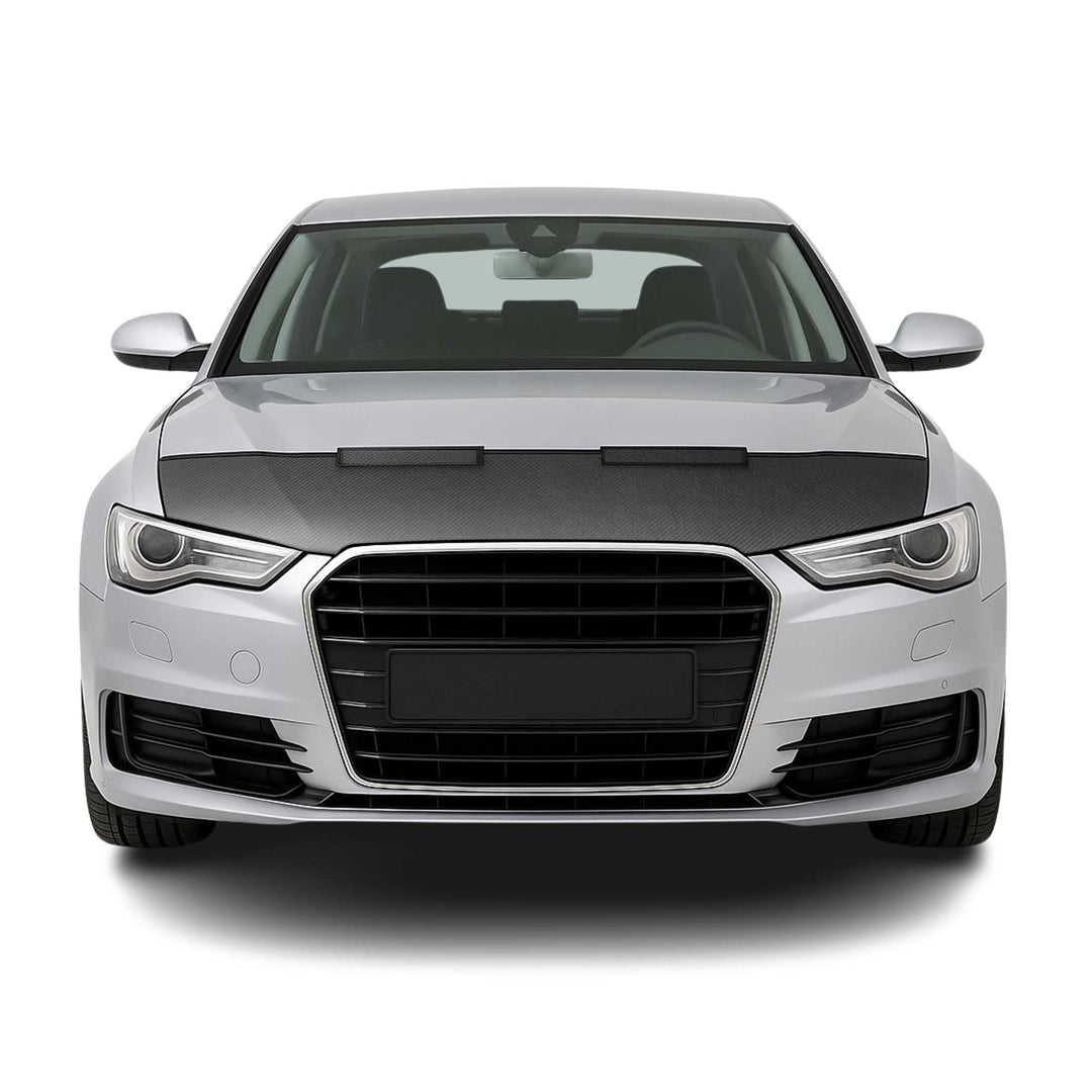 Haubenbra Steinschlagschutz Bonnet Bra kompatibel mit Audi A6 C7 2011-2018 Carbon Halb Halb Carbon E