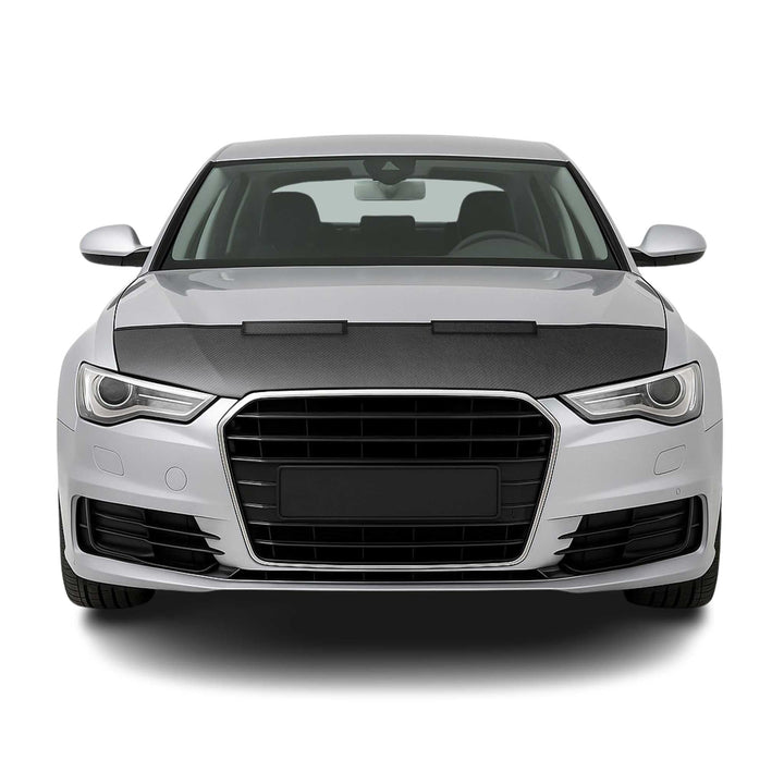 Haubenbra Steinschlagschutz Bonnet Bra kompatibel mit Audi A6 C7 2011-2018 Carbon Halb Halb Carbon E