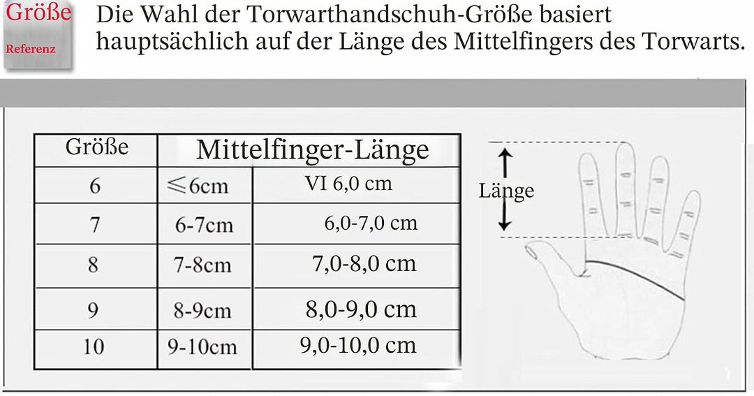 FASECKS Fussball-Torwarthandschuhe 6/7/8/9/10 Jungen Kinder Erwachsene Fussball-Torwart-Kit M - 7 ro