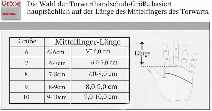 FASECKS Fussball-Torwarthandschuhe 6/7/8/9/10 Jungen Kinder Erwachsene Fussball-Torwart-Kit M - 7 ro