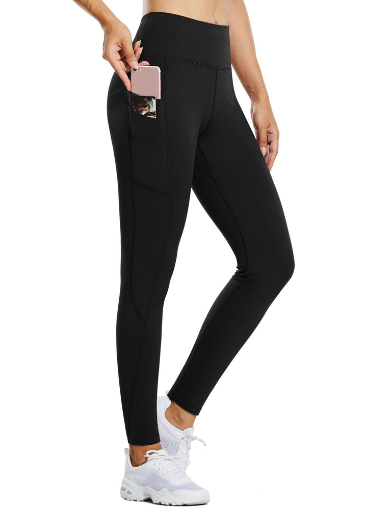BALEAF Thermo Leggings Damen Winter Leggings high Waist Sportleggings mit Taschen Leggings yogahose