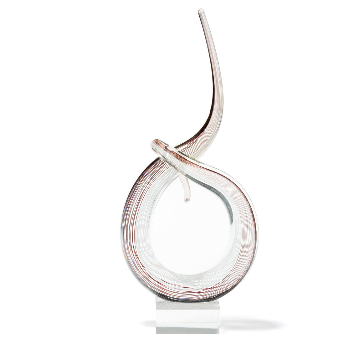 LEONARDO HOME Ease Skulptur 49,5 cm, Glas, beige, 10 x 20 x 50 cm