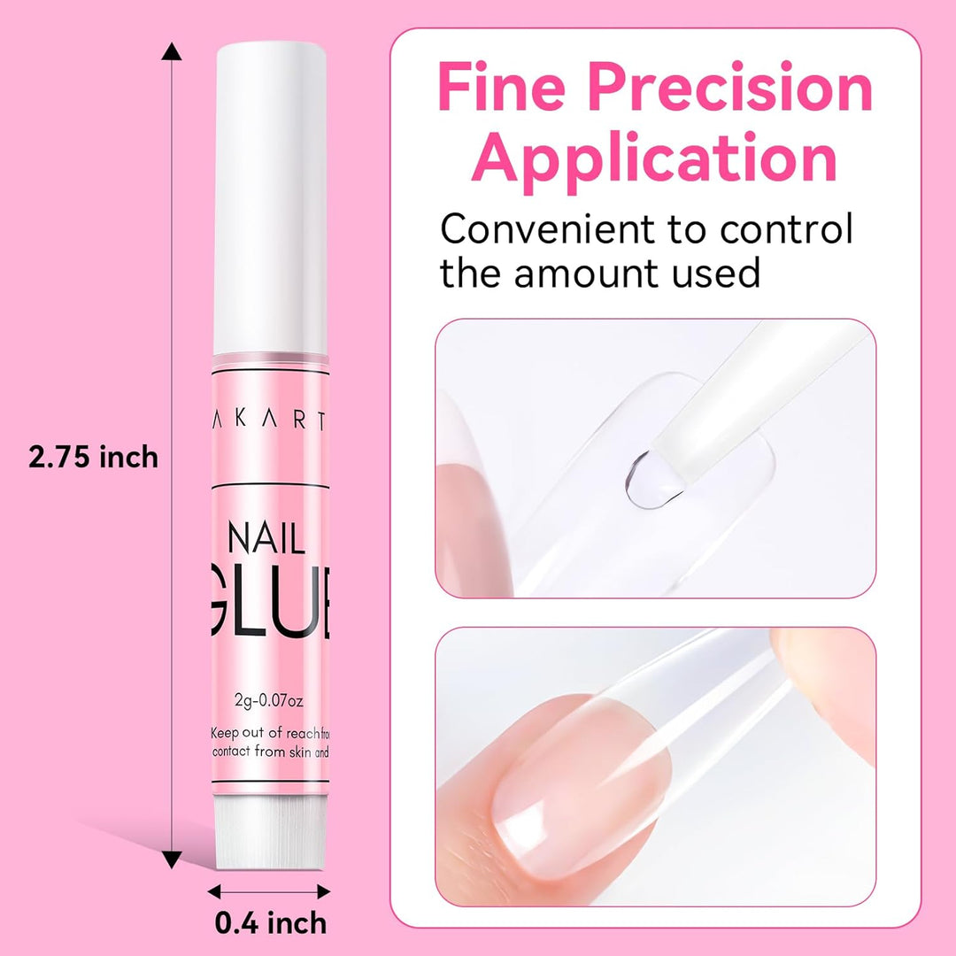 Makartt Super Starker Nagelkleber für Nagelspitzen Press On Nails Professional 2g 100 Stück Nail Glu