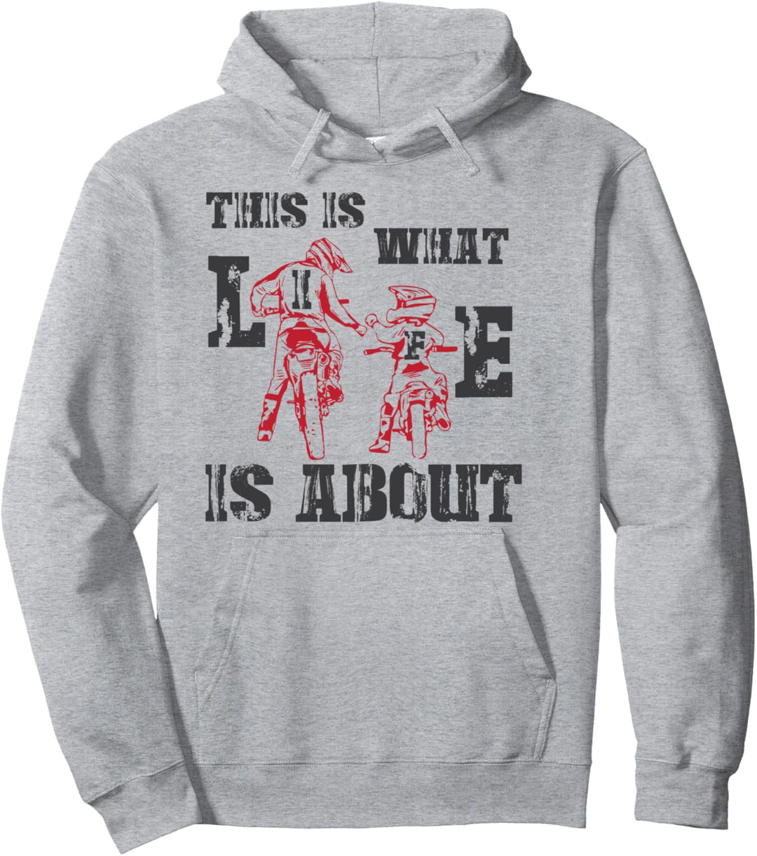 Das ist das Leben über Vater und Sohn Dirt Bike Rider Pullover Hoodie