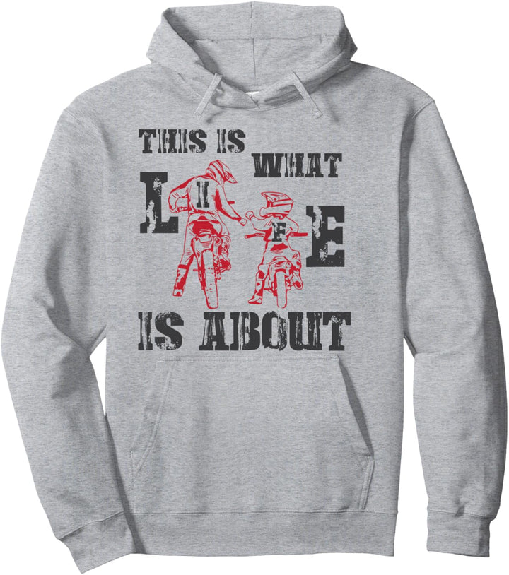 Das ist das Leben über Vater und Sohn Dirt Bike Rider Pullover Hoodie