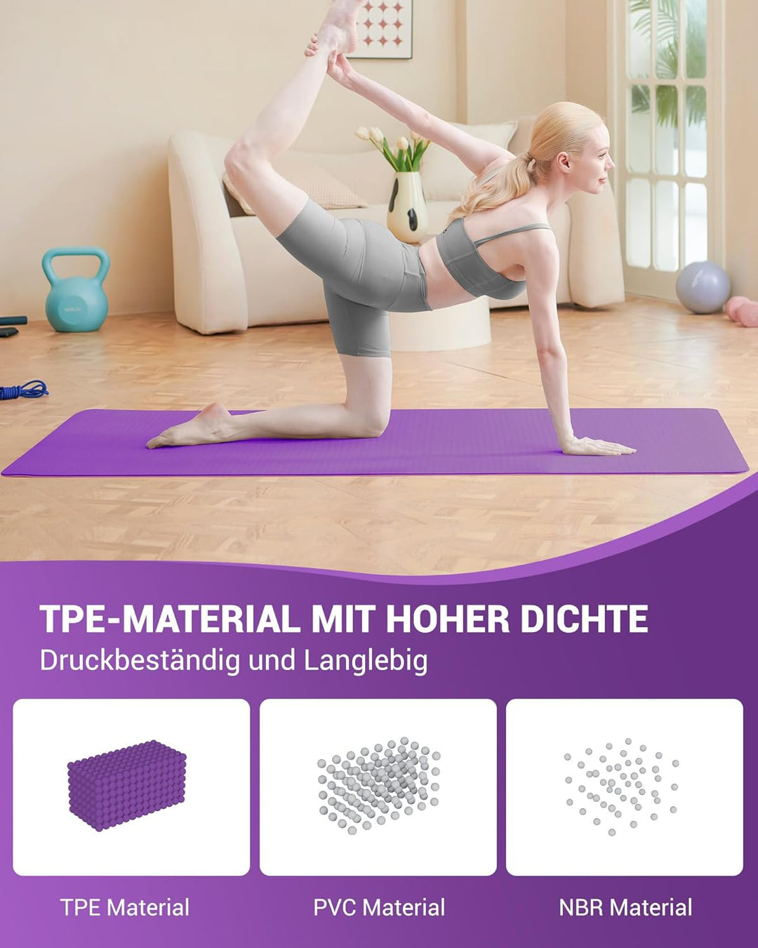 Good Nite Yogamatten Für Frauen Rutschfeste Strukturierte Oberflächen Gymnastikmatte Yoga Matte Dick