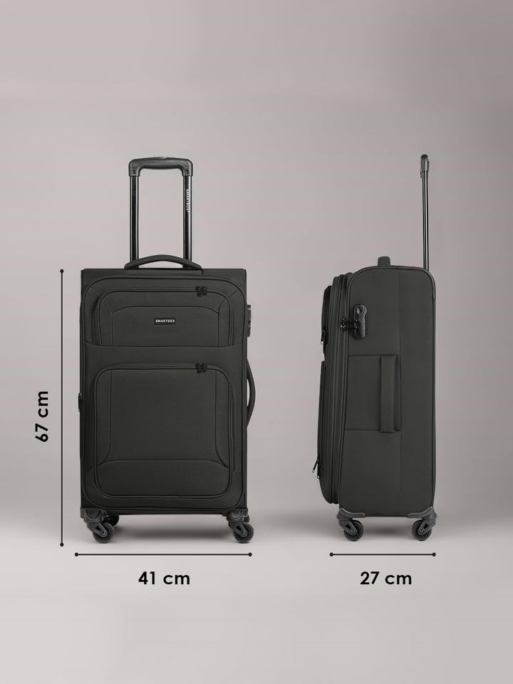 SMARTBOX Weichgepäck Check-in Koffer für Damen & Herren | Mittelgrosser Trolley 41 x 27 x 67 cm | 4