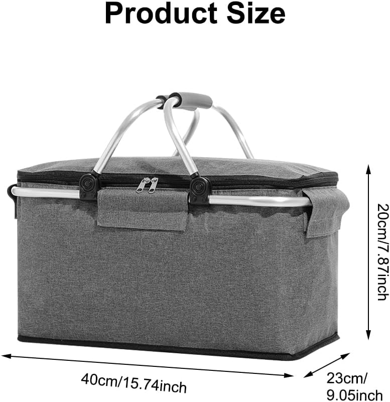 Einkaufskorb Kühltasche Gross Isolierkorb KüHlkorb KüHltasche Picknickkorb Picknicktasche mit Zwei G
