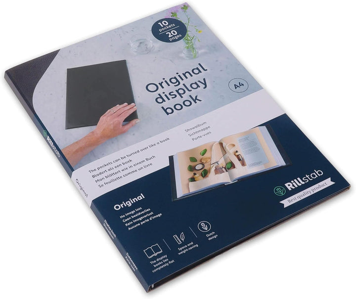rillstab original A4 Präsentationsmappe für Schule & Projekt - Sichtbuch & Präsentationsbuch - 10 Tr