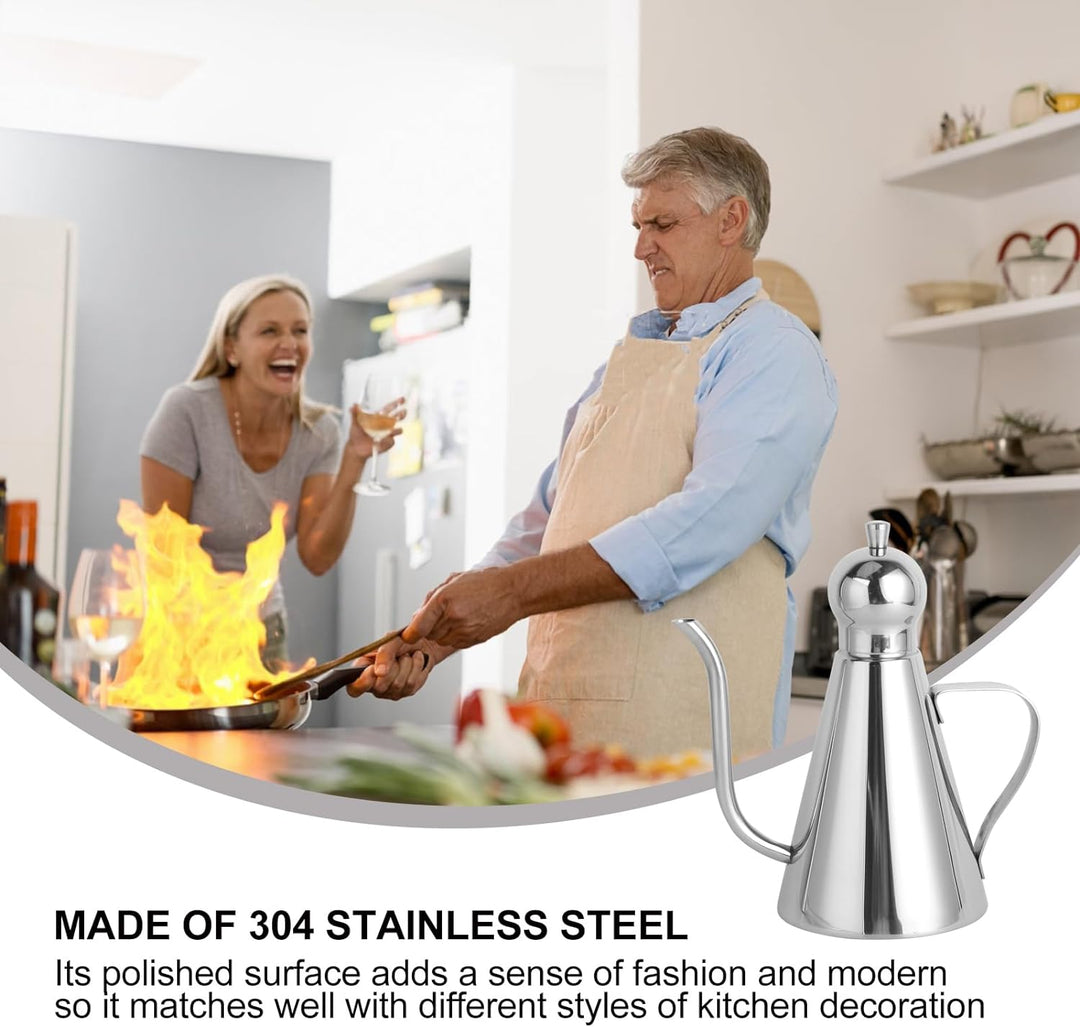 Cabilock 0. 5L Olivenöl Dose 304 Edelstahl Ölspender Flasche Metallöl Essig Cruet Sauce Behälter 0,5