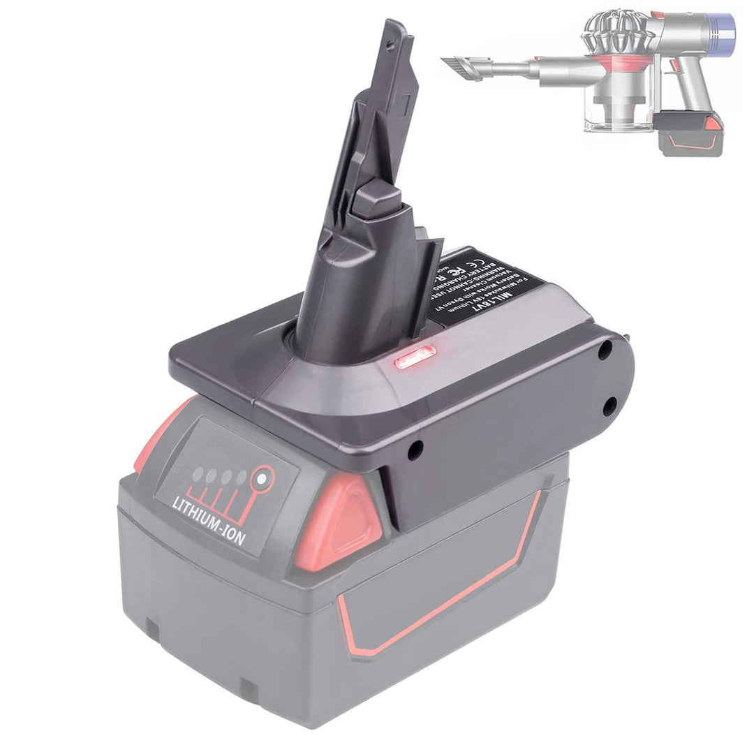 BTRUI Für Dyson V7 V8 Milwaukee M18 Batterieadapter, für Milwaukee M18 18 V Batterie, konvertiert zu