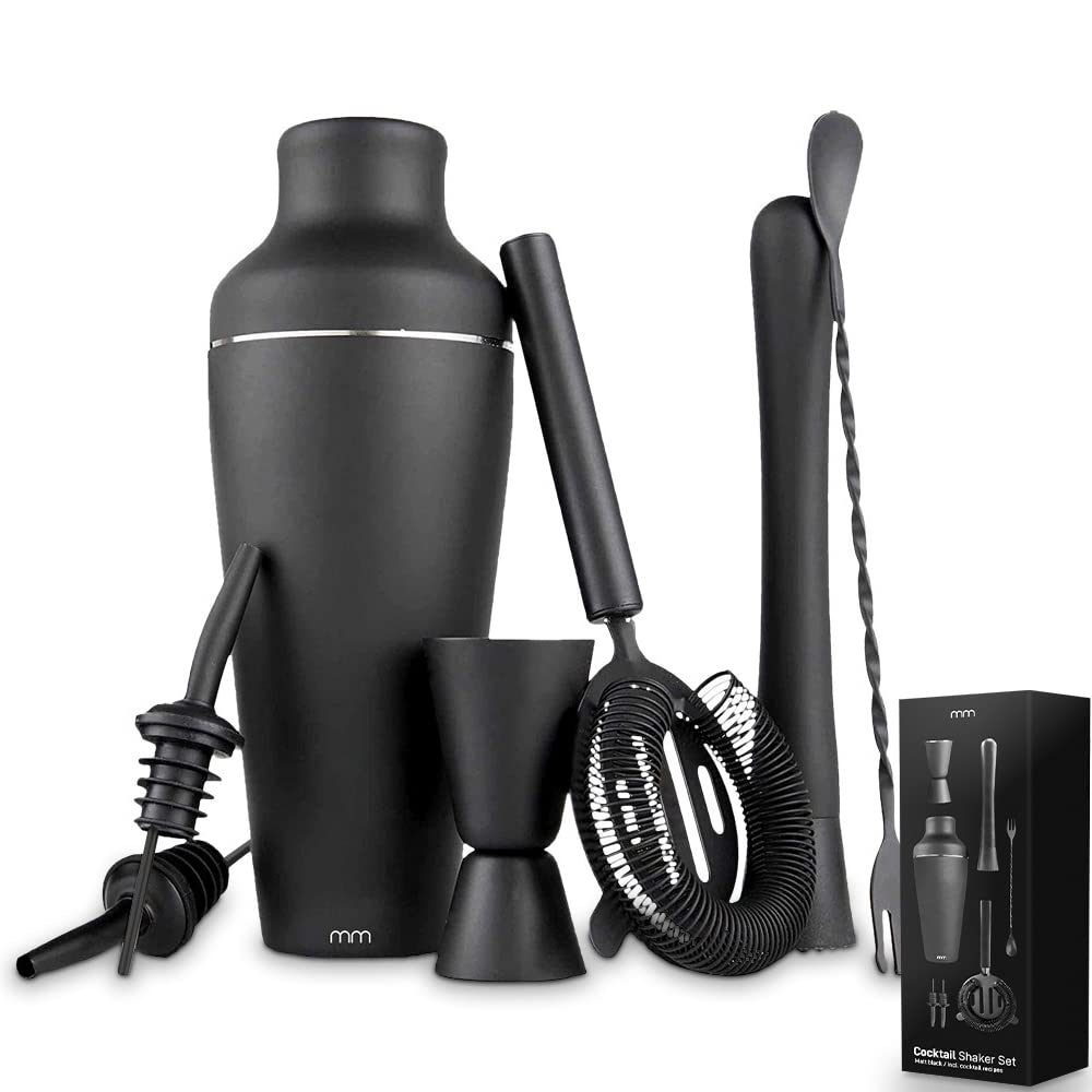 Mikamax - Cocktail Shaker Set - Cocktail Shaker - Cocktail Maker - Cocktailset - inkl. Rezeptbuch -