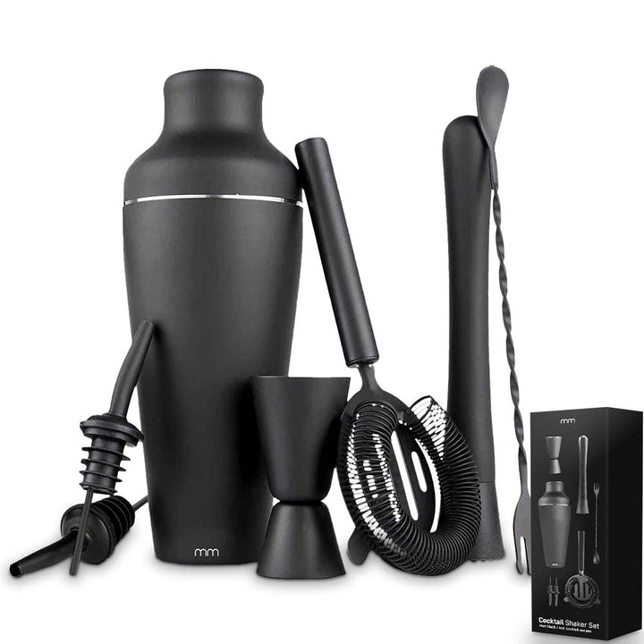Mikamax - Cocktail Shaker Set - Cocktail Shaker - Cocktail Maker - Cocktailset - inkl. Rezeptbuch -