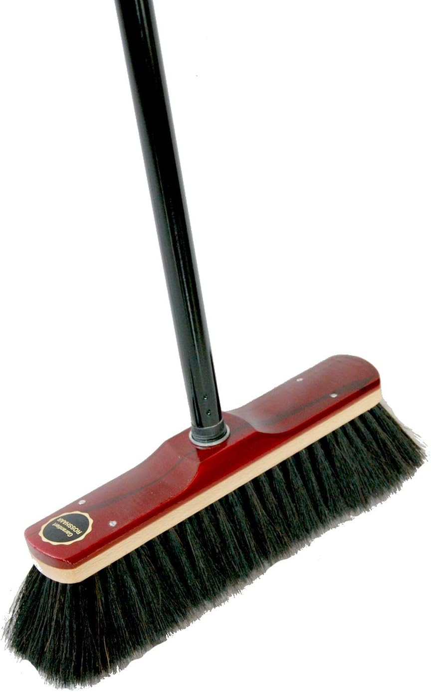 Echt- Rosshaarbesen Zimmerbesen 30cm mit Stiel Teleskopstiel Haushaltsbesen weich Rosshaar-Besen Keh
