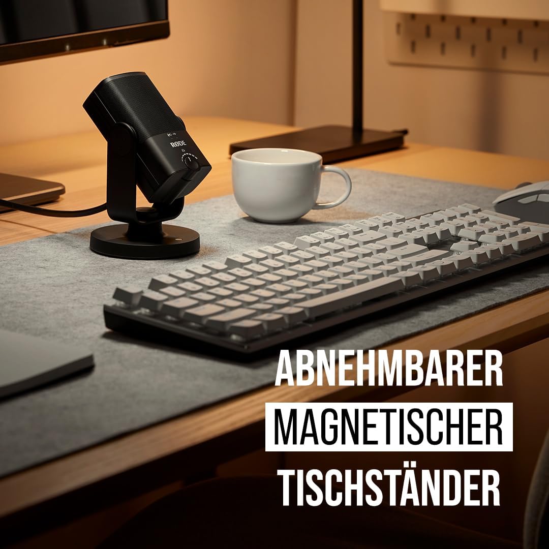 RØDE NT-USB Mini-Kondensator-USB-Mikrofon in Studioqualität + SC17 USB-C-auf-USB-C-Kabel (1,5 m - An