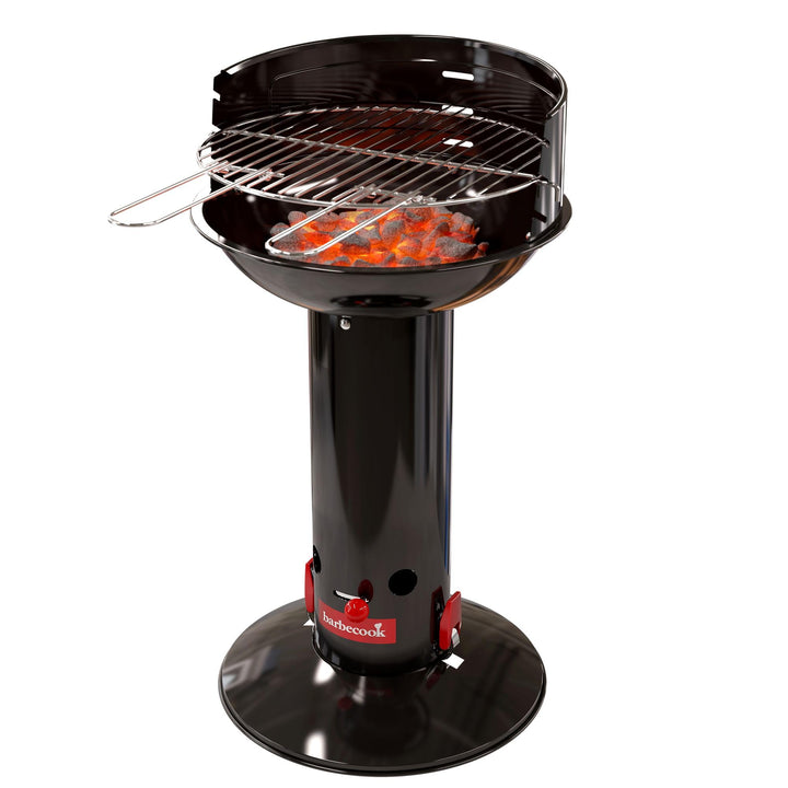 Barbecook Loewy 40 mini grill Holzkohlegrill BBQ mit Windschutz, Grillen für 4 Personen, schwarz, 40