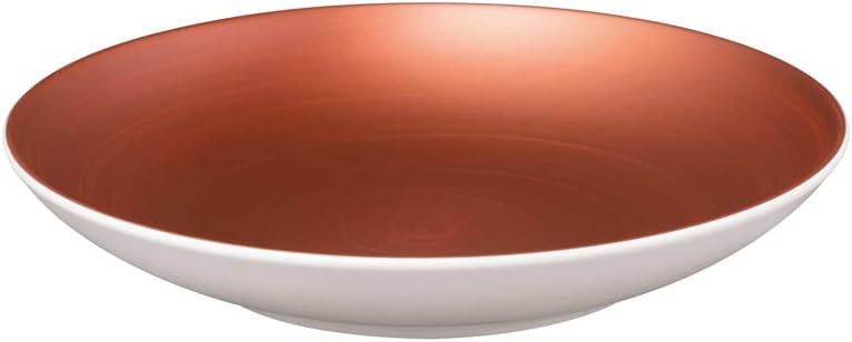 Villeroy und Boch Manufacture Glow Flache Schale, 23 cm, Premium Porzellan, Kupfer Glow Schale flach