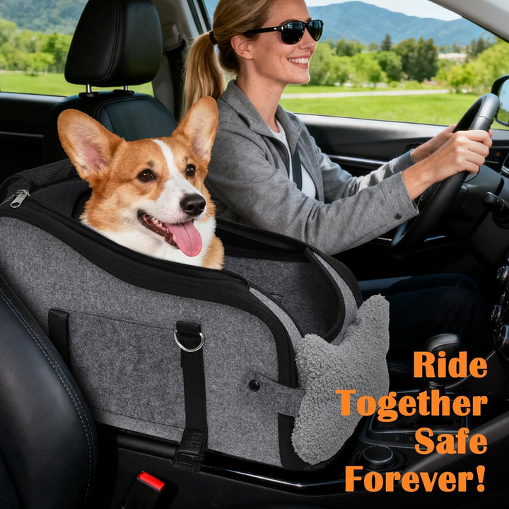 Hunde Autositz für kleine Hunde, Hundeautositz Auto mit Aufbewahrungstaschen, Hundeautositz Hundesit