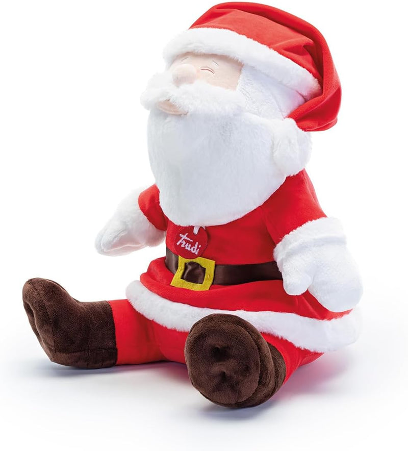 Trudi Weinachtsmann sitzt Santa Claus Puppe Plüsch. Stuffed Doll Sankt Nikolaus Geschenk | 28x32x25c