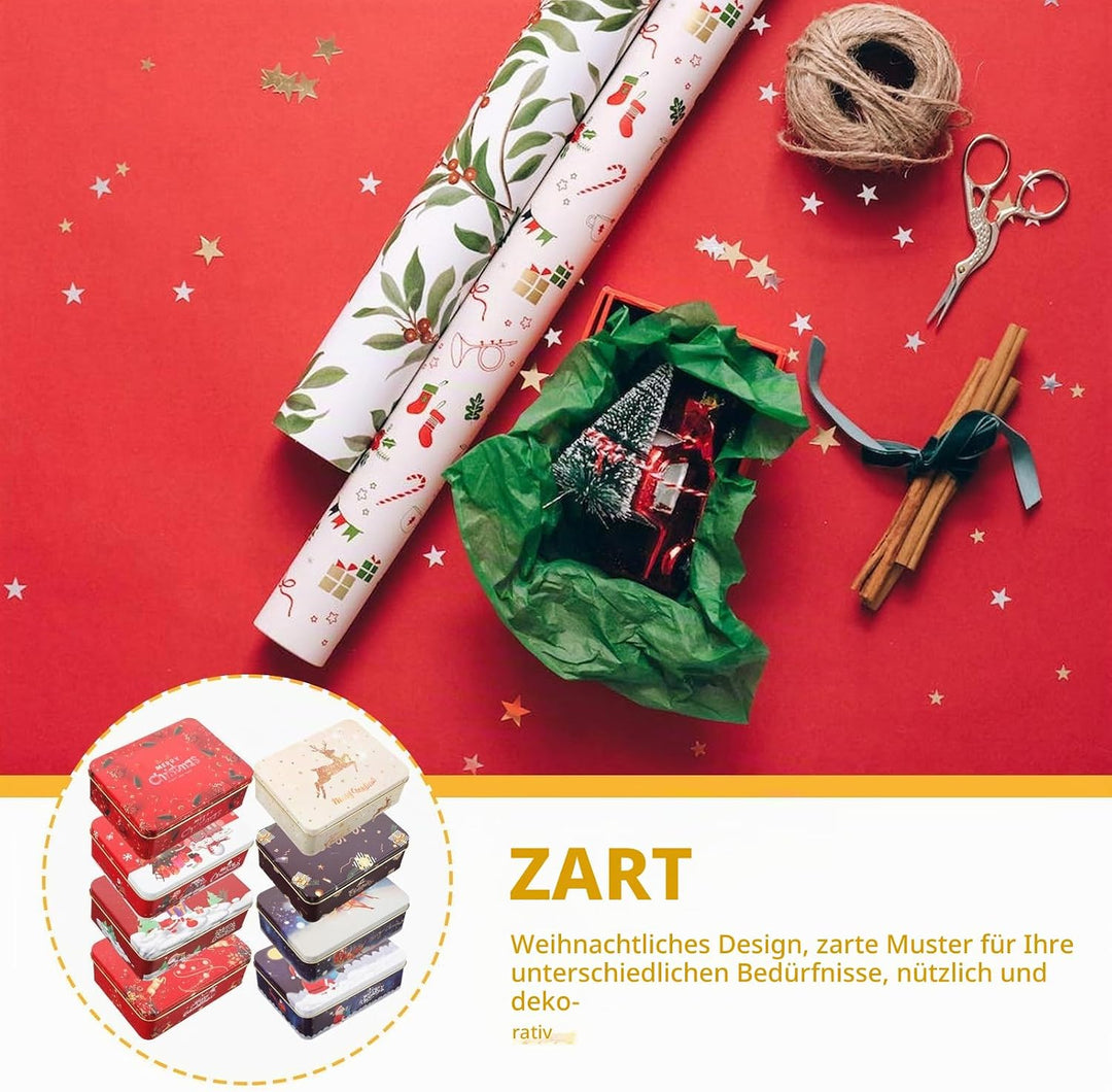 Angoily 8 Stk Geschenkbox Aus Keksdose Aufbewahrungsbehälter Für Süssigkeiten Weihnachtsbonbonglas K