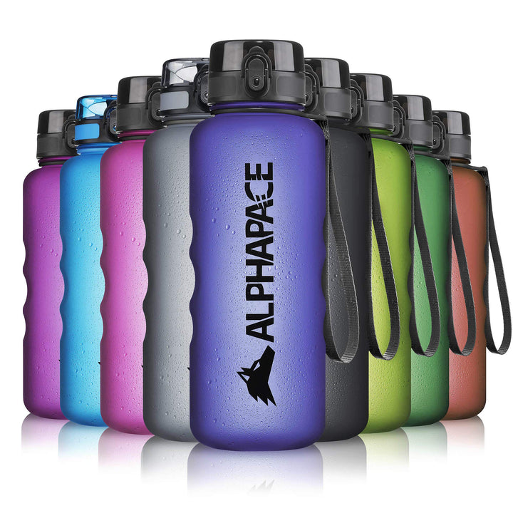 ALPHAPACE Trinkflasche 350ml/500ml/650ml/1000ml/1500ml, auslaufsicher, BPA-frei, für Sport, Radfahre