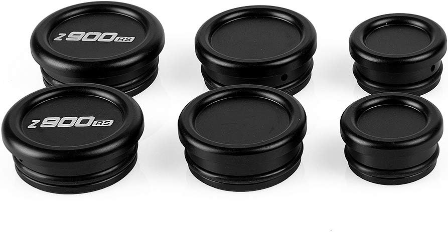 Oldbones 6PCS Motorrad Rahmen Endkappen Blindstopfen Motorrad für Kawasaki Z900RS 2018 2019 in Schwa