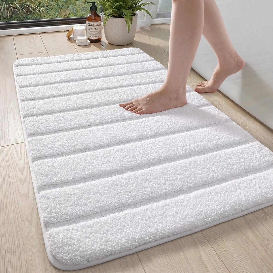 DEXI Badematte rutschfest 60 x 110 cm, Weich Badezimmerteppich Saugfähige Badteppich Waschbar Badvor