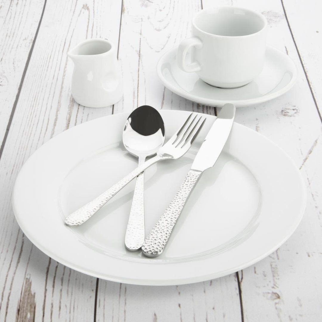 Olympia Whiteware Serviceteller mit breitem Rand, 250 mm, Porzellan, innovativ, 12 Stück