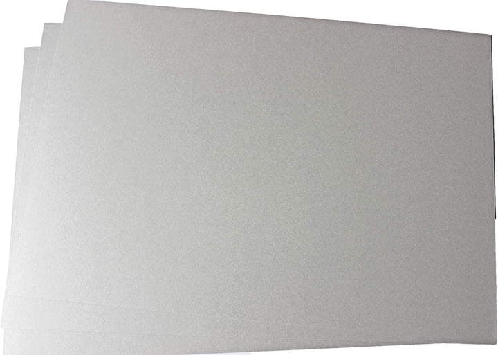 Top Lamination Laminiertechnik Perlmutt-Silber Metallic-Papier 50 Blatt DIN A4 (210 x 297 mm) 120g/m