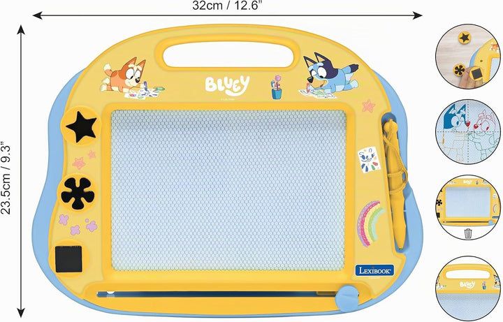 Lexibook, Bluey, mehrfarbiges magnetisches Zeichentablett, künstlerisches Spielzeug für Kinder mit S