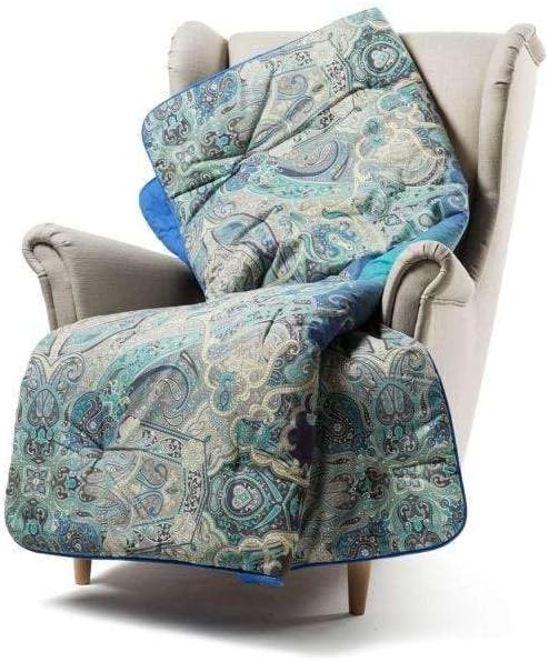 Caleffi - Decke Kashmir Barock, 130 x 170 cm, Blau CM. 130X170 Blau, CM. 130X170 Blau