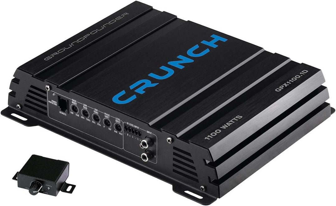 Crunch GPX1100.1D 1-Kanal Endstufe 1100 W mit Basspegel Fernbedienung Monoblock Verstärker