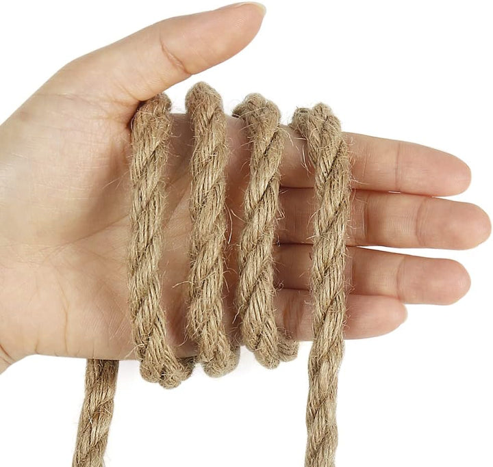 Vivifying Hanfseil, 30m 8mm Juteseil, Schwere Seil für Handwerk, Floristik, DIY, Dekoration, Bündel,