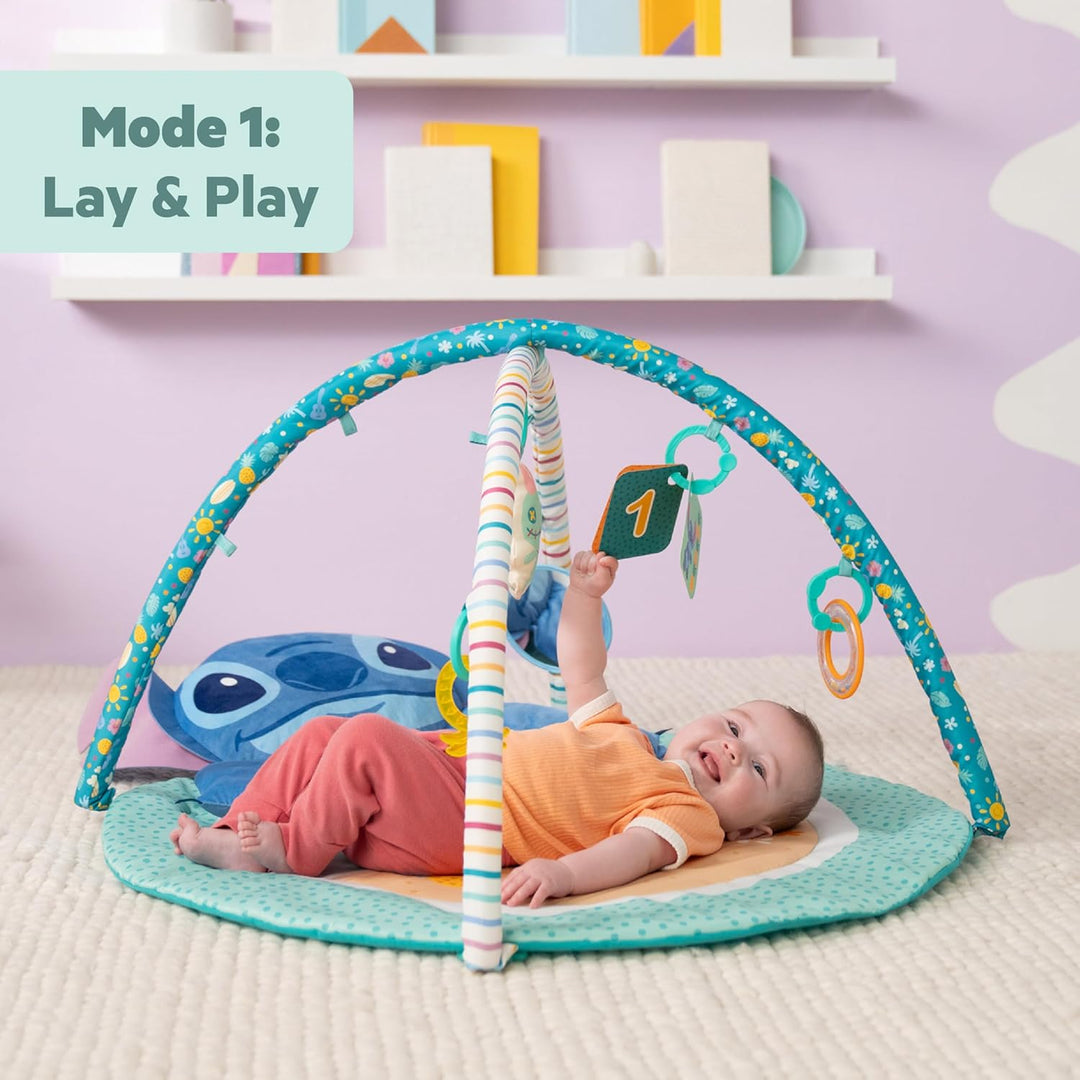 Disney Baby Stitch Party im Paradies – Aktivitätsspielzeug von Bright Starts mit Bauchlage-Kissen un