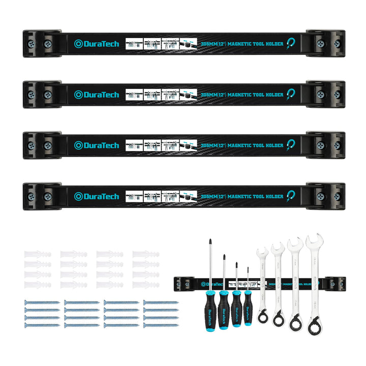 DURATECH Magnetleiste Werkzeug Set 4 Stück, Magnethalter Werkzeughalter Wand, Starke Magnete, Einfac