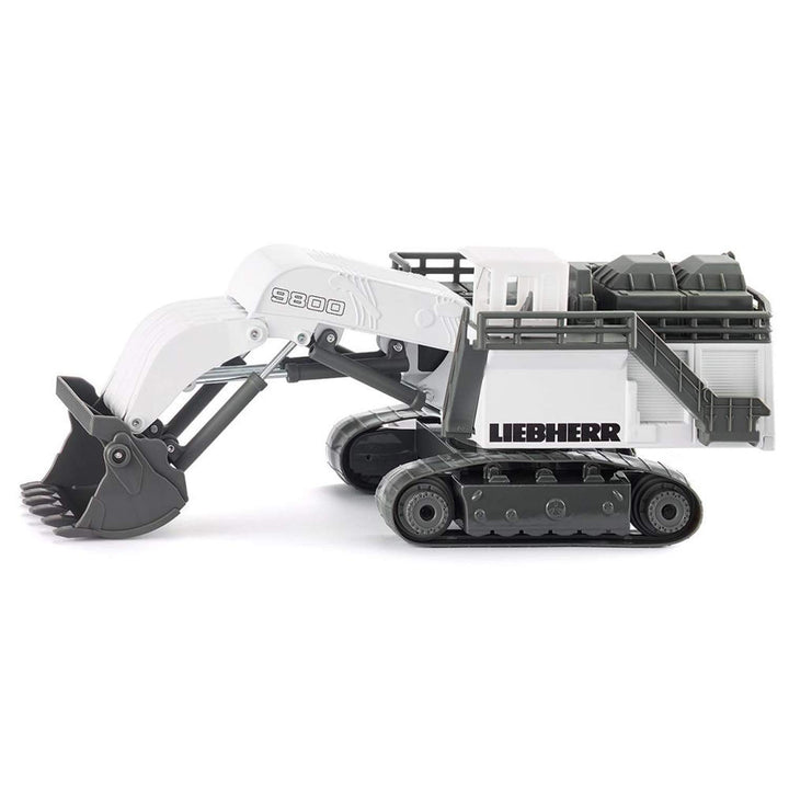 siku 1798, Liebherr R9800 Mining-Bagger, 1:87, Metall/Kunststoff, Weiss, Funktionsfähige Klappschauf