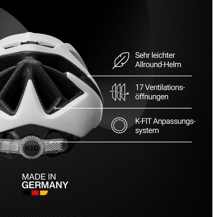 KED MTB Fahrradhelm SPIRI II Trend, schwarz L (55-61cm), L (55-61cm)
