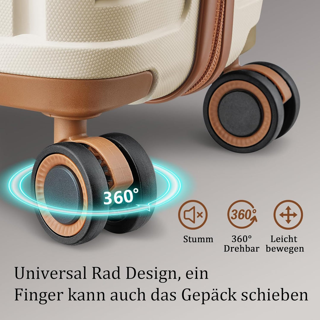 Joyway Kofferset 6tlg Hartschale Leicht PP mit 4 Rollen und TSA-Schloss Der Gepäcksets Enthält 1 Kos