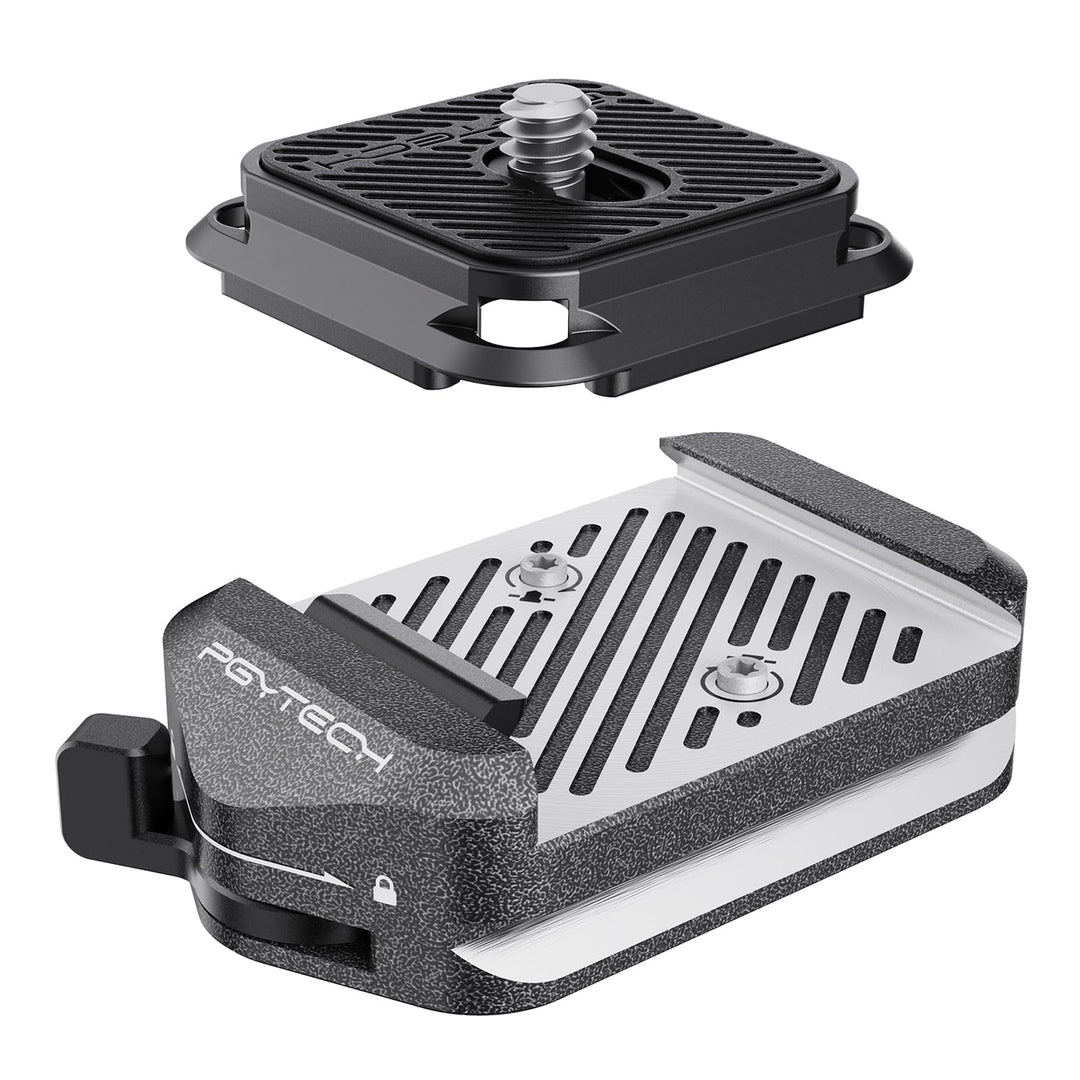 PGYTECH Arca-Swiss V2 Schnellwechselplatte & Klemme, mit 1/4"- bis 3/8"-Schraubgewinde für Sony/Niko
