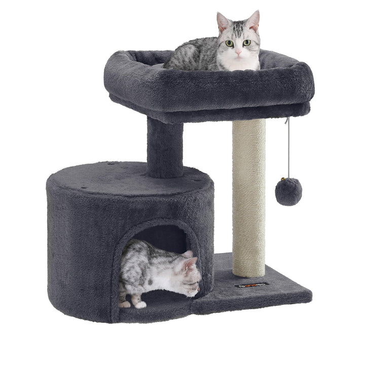 Feandrea Kratzbaum klein, Katzenbaum mit Sisalstamm, Katzenkratzbaum mit gepolsterter Plattforme, fü