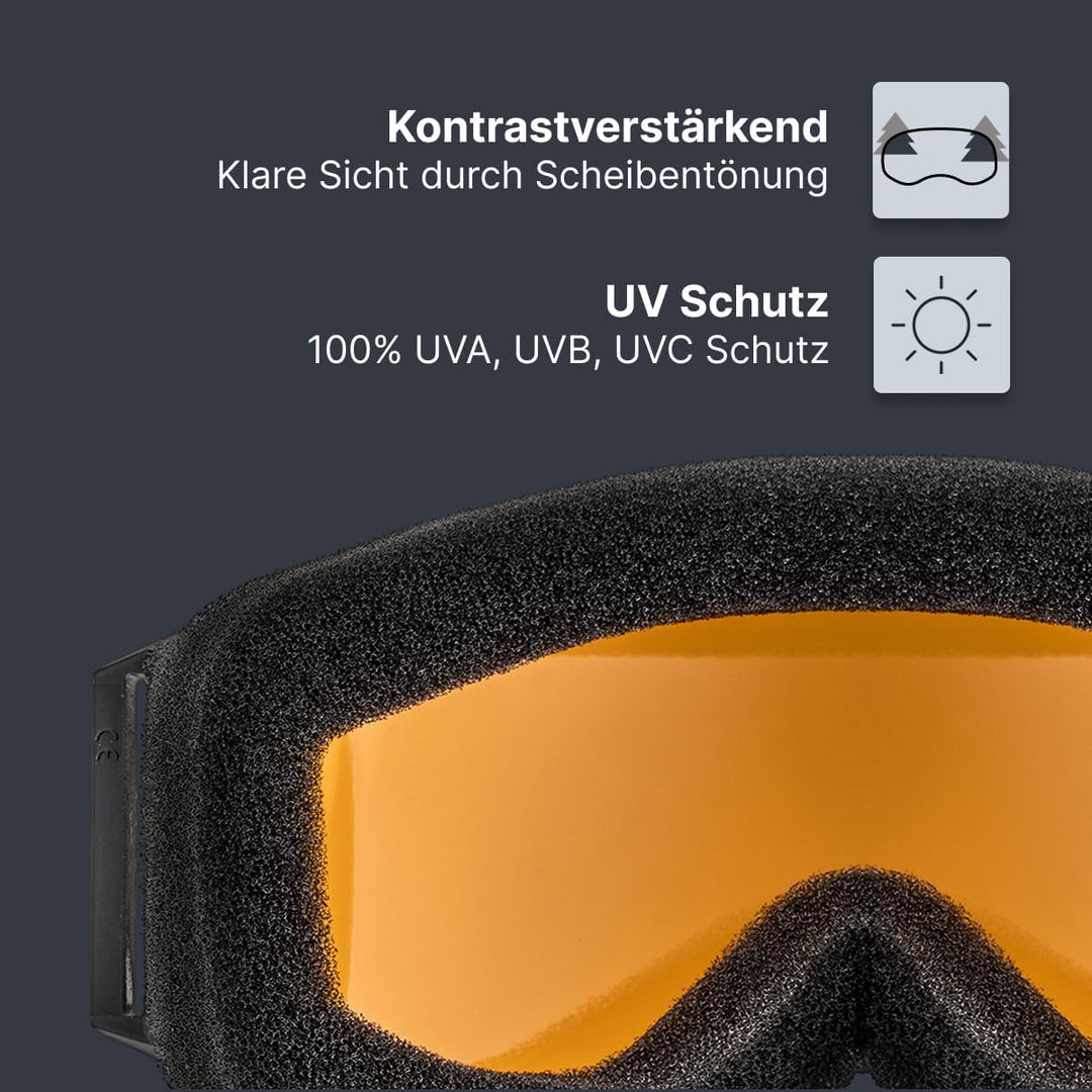uvex speedy pro - Skibrille für Kinder - konstrastverstärkend - vergrössertes, beschlagfreies Sichtf