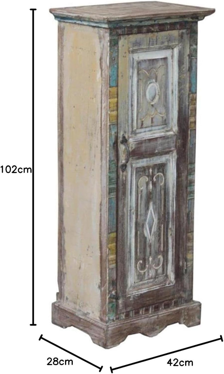 GURU SHOP Vintage Beistellschrank, Kommode, Nachttischschrank, Flurschrank - Modell 102, 102x42x28 c